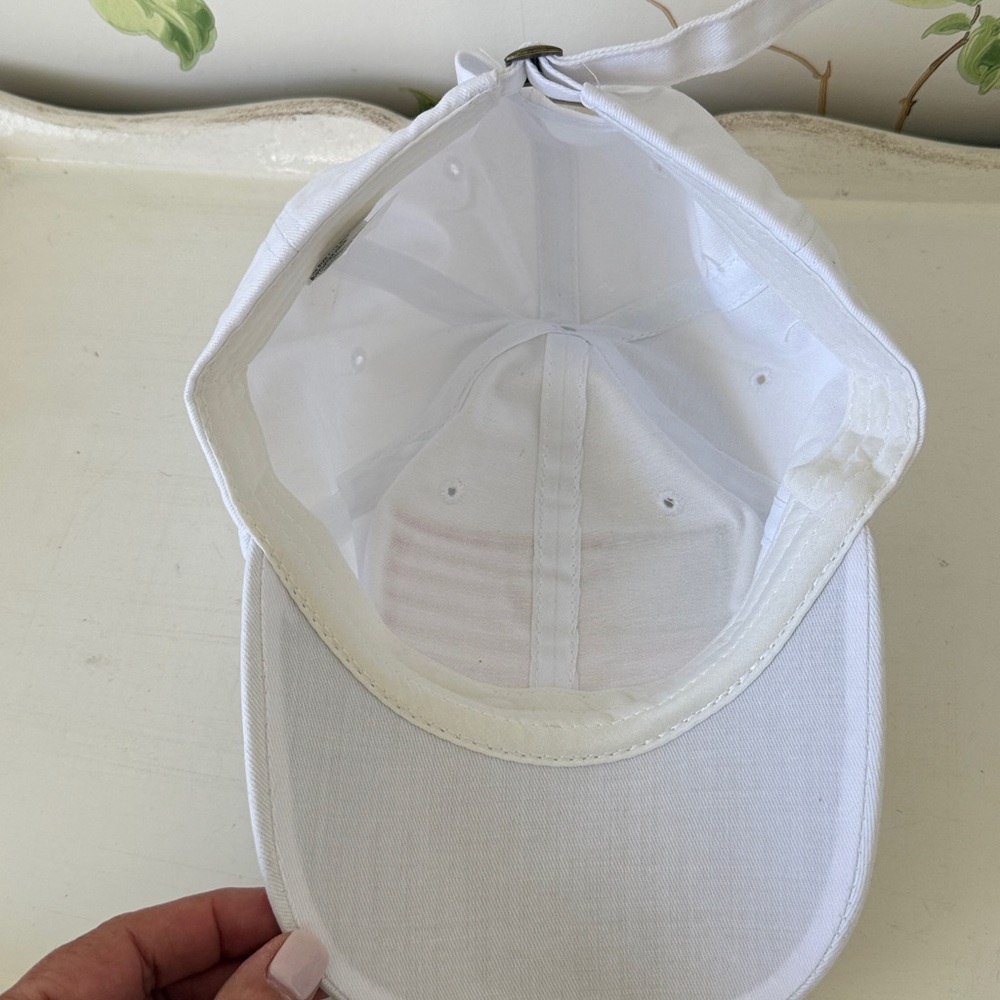 American Flag Studded Bling White Adjustable Baseball Hat - One Size - Picture 6 of 10